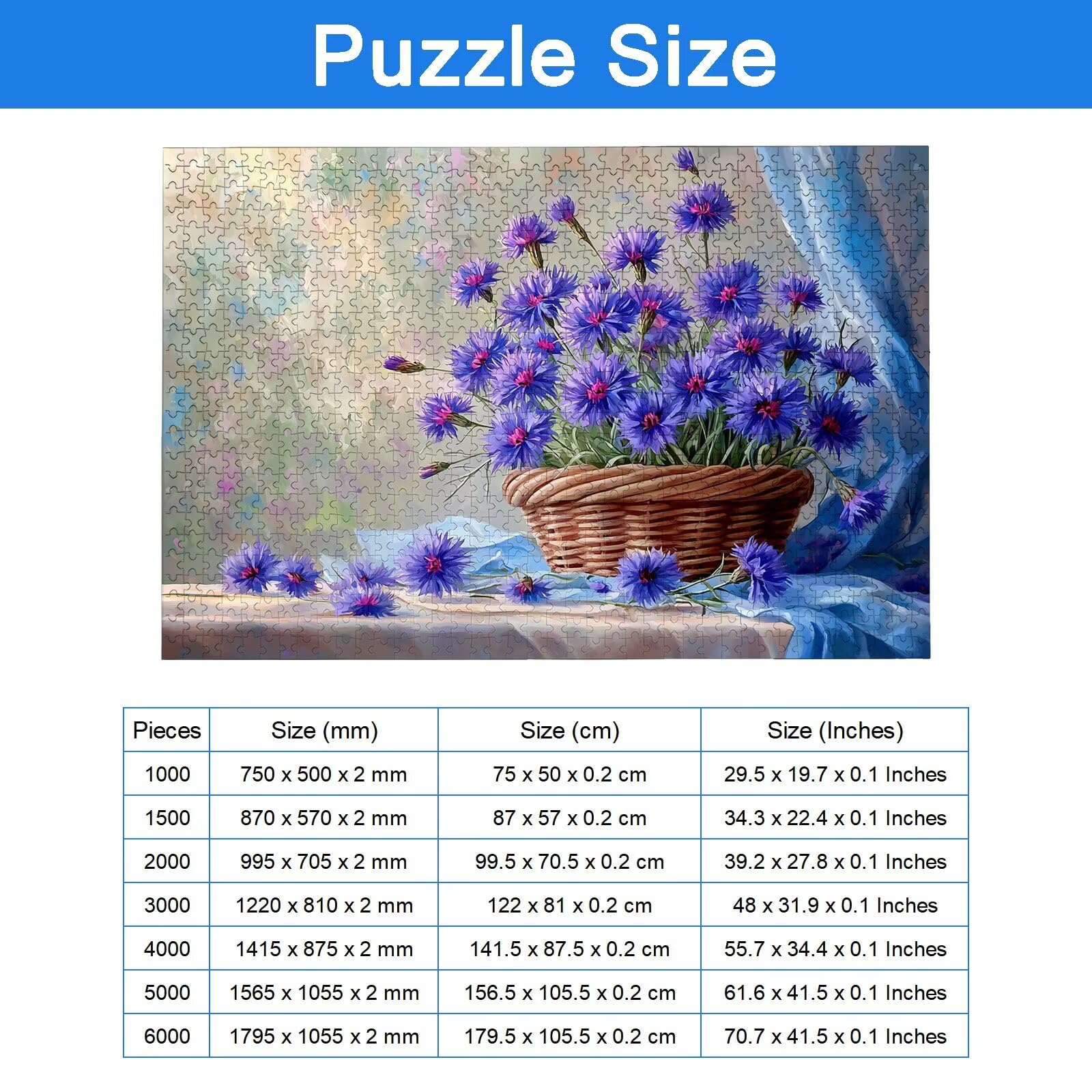 Puzzle 1500 Pezzi Fiore, Puzzle Retrò 1500 Pezzi Arte per Adulti e Bambini, Misura: 87x57 cm, Puzzles Legno per Adulti con Squisita Scatola di Imballaggio, Idea Regalo Donna, Regalo Uomo, -8355