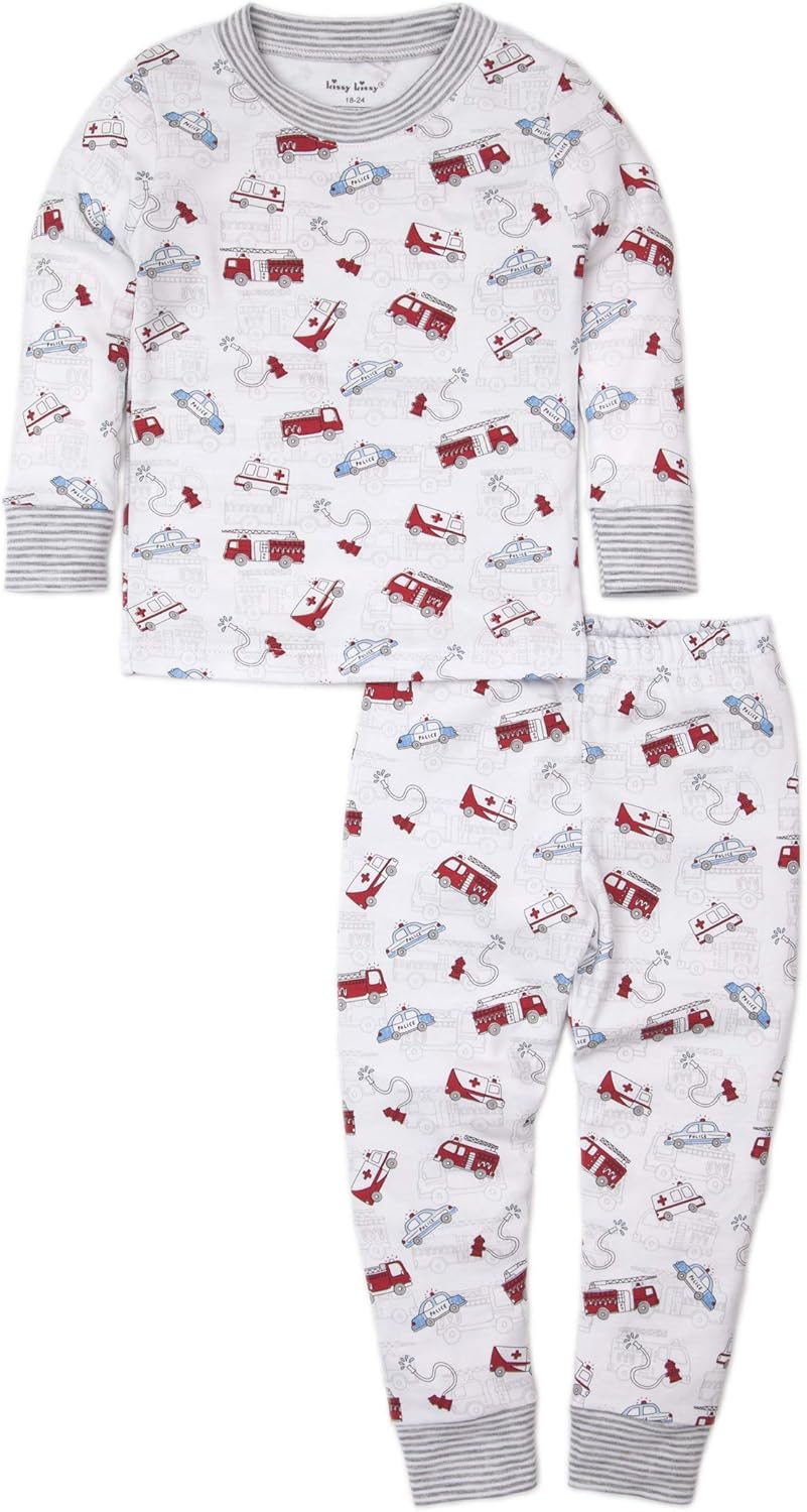 Kissy Kissy Baby-Boys Infant Rescue Rally Print Long Pajamas Set