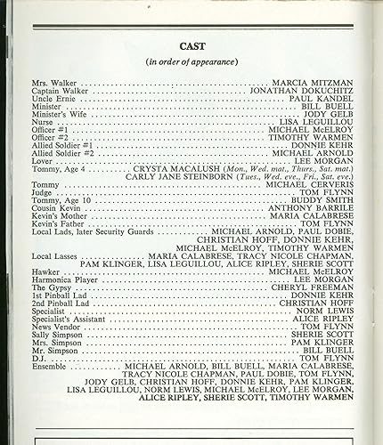 Miniatura 4 de The Who's Tommy, Broadway Playbill + Anthony Barrile, Michael Cerveris, Michael Arnold, Bill Buell, Maria Calabrese