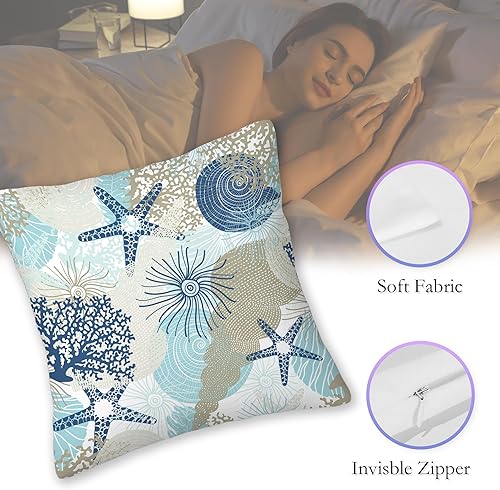 Miniatura 2 de Fundas de almohada costeras, fundas de almohada cuadradas de 18 x 18 pulgadas, fundas de almohada cuadradas para decoración del hogar, sala de