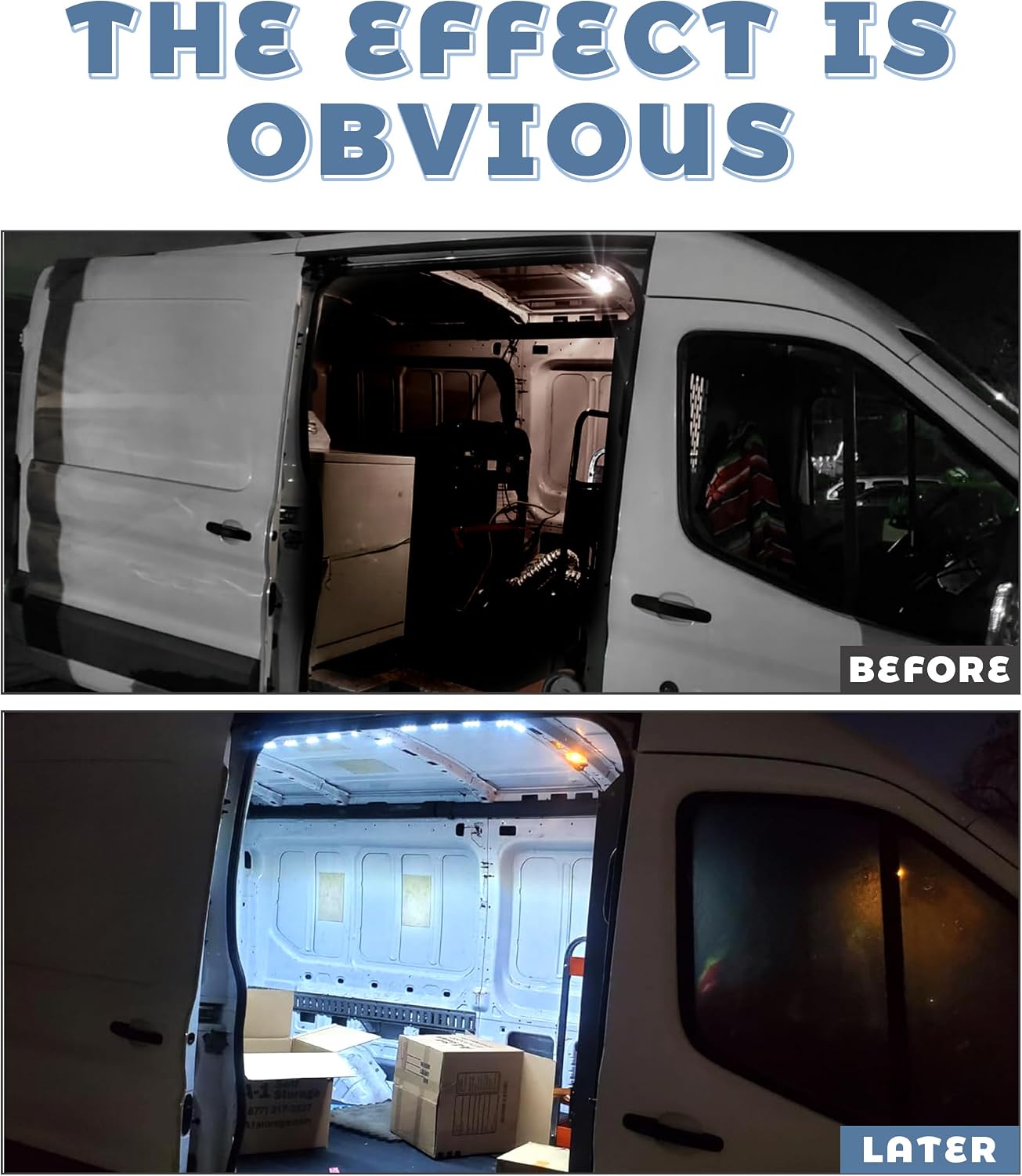 120 LED Strip Lights,Car Accessories Van Interior 12V LED Light Strip,Enclosed Trailer Accessories,40 Modules,Super Bright Ceiling Lights Kit,Suitable for Vans,RVs,Trucks,Boats,Campers