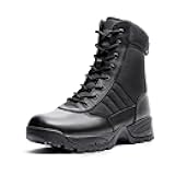 Men's Military Tactical Combat Boots Side Zipper Work Motorcycle Boots 8 inch