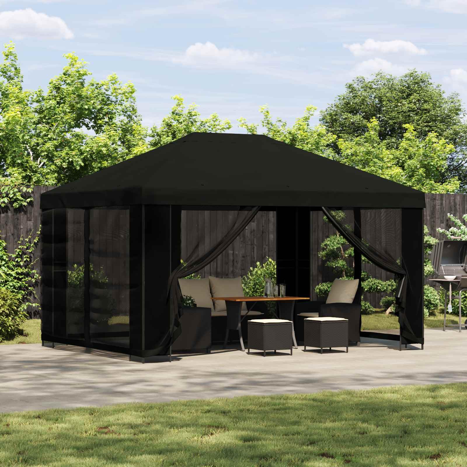 vidaXL 4 × 3 m poliester i stal 190
