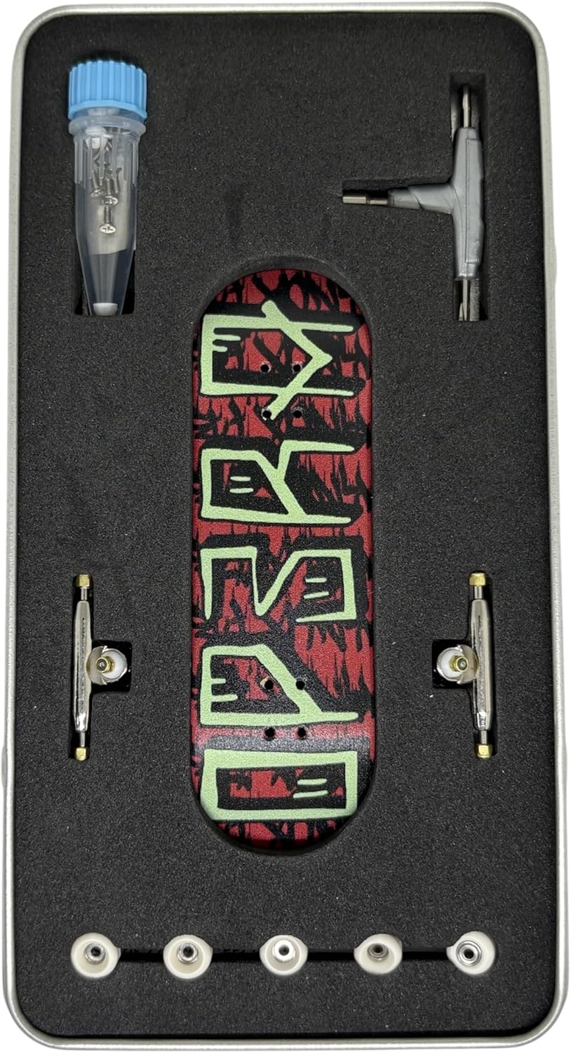 29mm Pro Fingerboard Complete 29x96mm Wood Deck,UV Printing Graphic, Pro leefai4.0 Trucks Regular kingpins- 5 Urethane Bearing Wheels-Op3ra V3-Handstyle