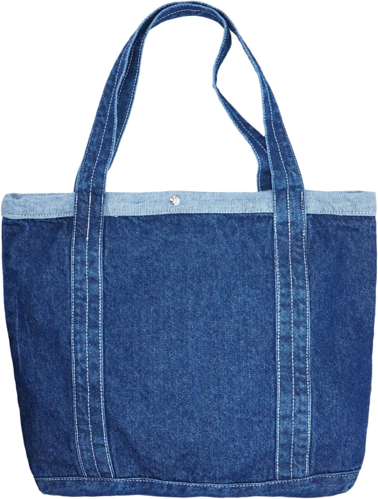 Denim Tote Bag Casual Style Lightweight Classic Retro Travel Shopper Shoulder Handbag