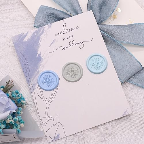 Miniatura 4 de SWANGSA 50 calcomanías de sello de cera de tulipanes, calcomanías de sello de envoltura de invitación de fiesta de boda, calcomanías de cera