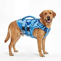 Vista 18 de ASENKU Chaleco salvavidas para perros, chaleco reflectante de alta flotabilidad para perros con asas duraderas para perros pequeños y medianos, Verde