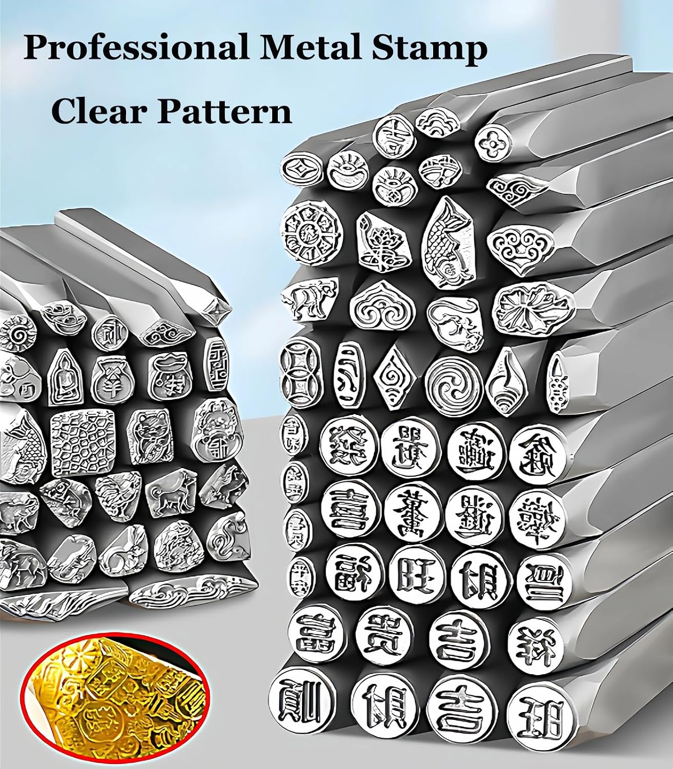 Professional Metal Stamping Kit Animal Pattern Steel Stamps for Crafting Metal, Leather, Wood & DIY Jewelry Making(8pcs)