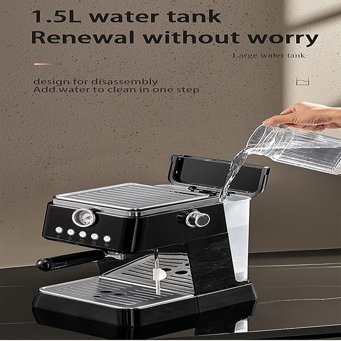 Cafetera Expreso, Extracción a Alta Presión, Calentamiento Rápido, Tanque 1.5L miniatura 6