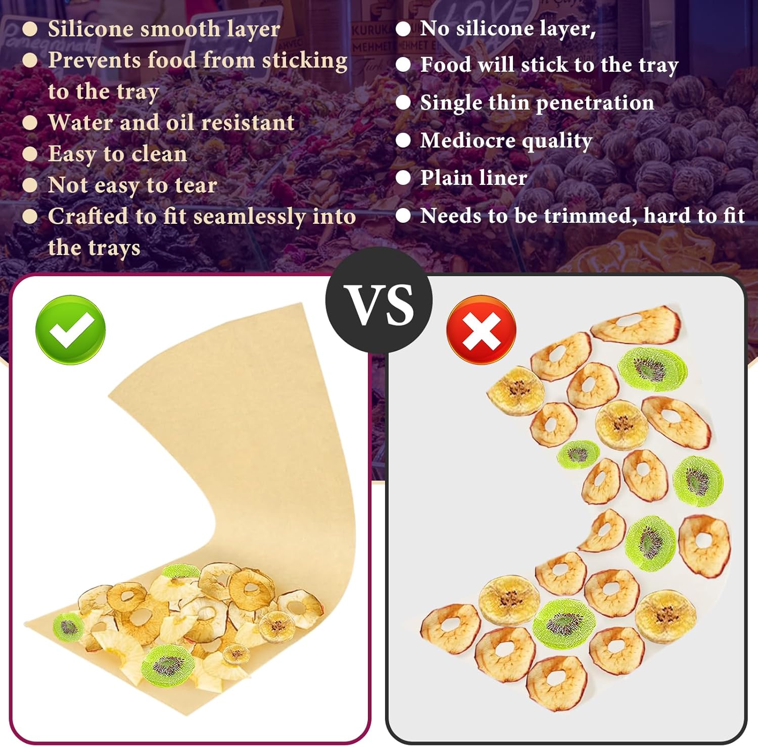 500 Packs Parchment Paper Sheets for Harvest Right Freeze Dryer - Harvest Right Freeze Dryer Accessories for Medium Trays, Parchment Sheets, Freeze Dryer Tray Mats for Harvest Right(17" x 6.8")