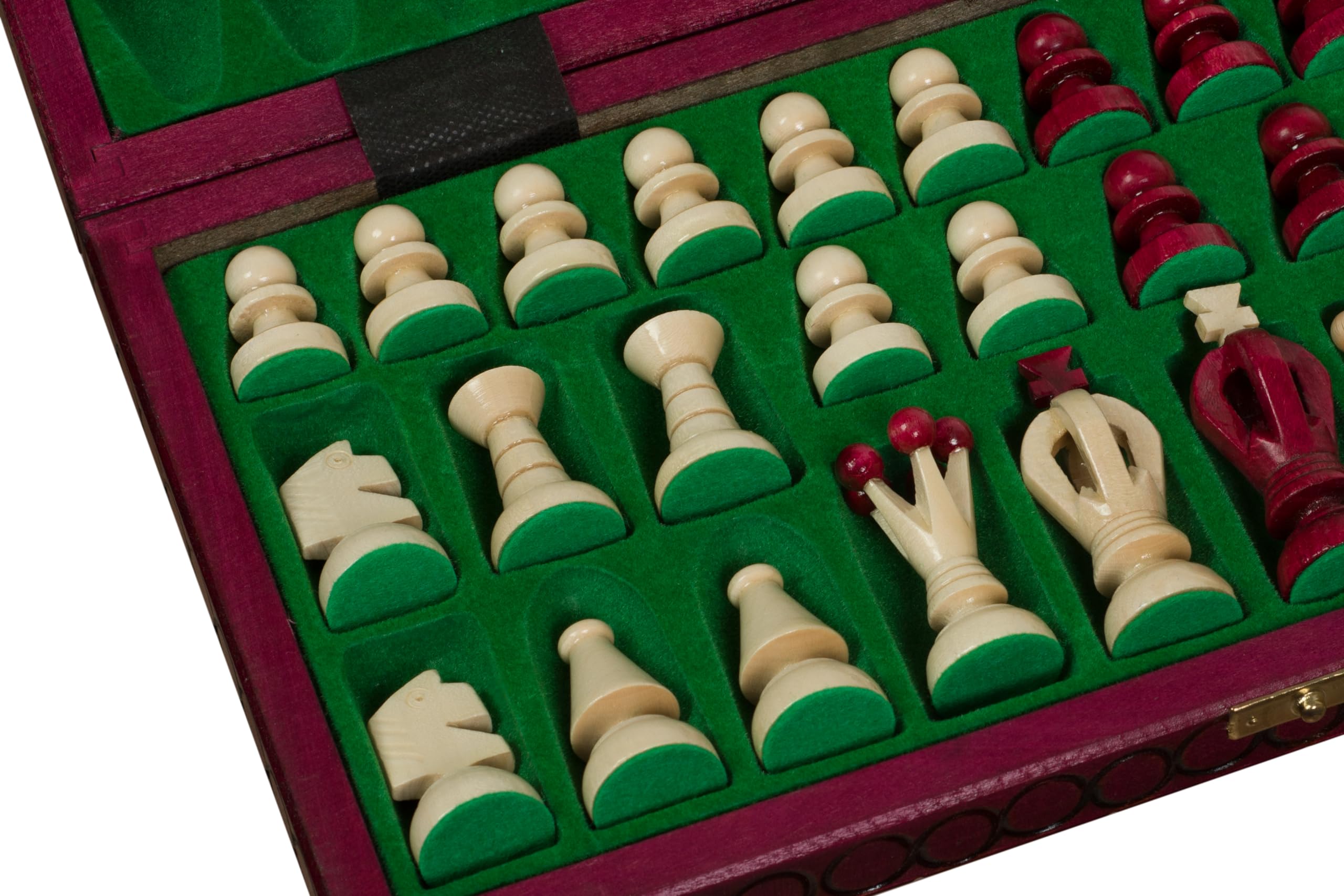 Sunrise Chess - Juego de ajedrez (35 x 35 cm, aspecto de madera de cerezo)