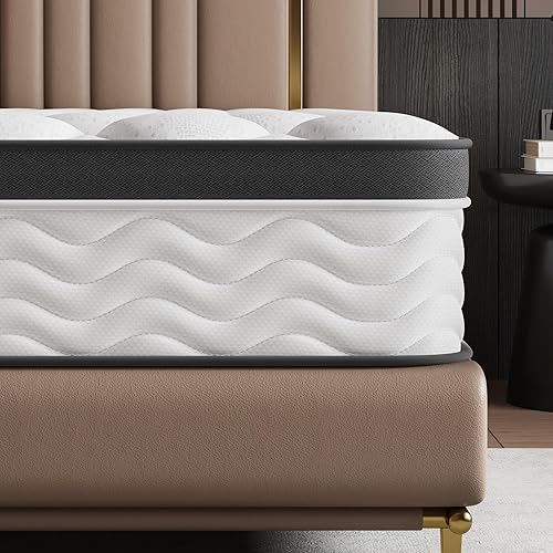 ERORVX Full Size Mattress,12 Inch Full Mattress, Hybrid Mattresses for Back Pain Relief,Pressure Relief & Motion Isolation,CertiPUR-US Certified,Medium Firm,54"x75"