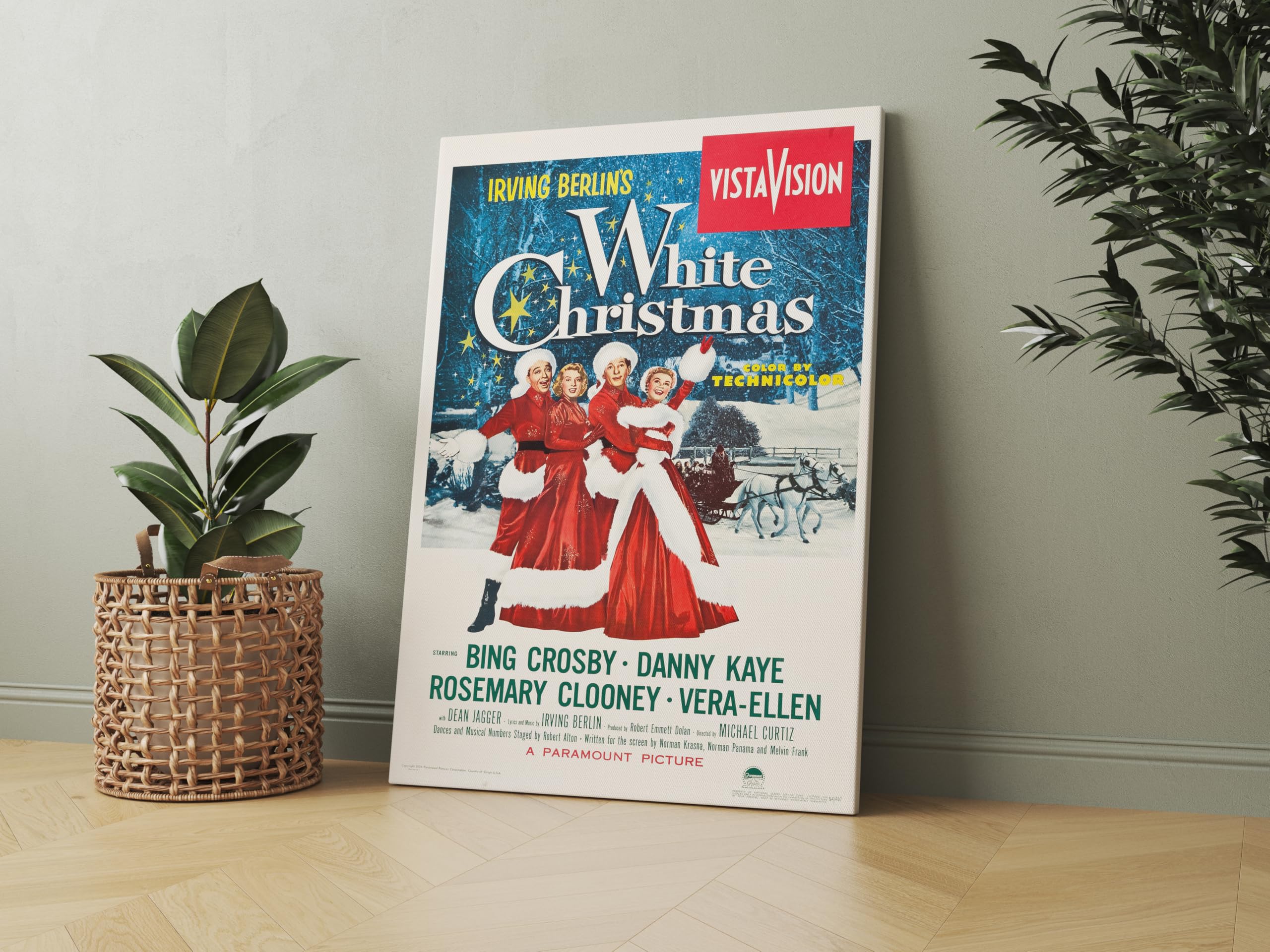 White Christmas 1954 Movie Poster Print, Framed Print, Ready To Hang Canvas, Wall Art, Home Decor Various Sizes