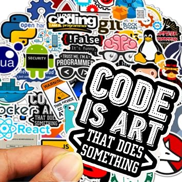 50pcs Programming Stickers Geek Internet Bitcoin Vinyl Decals Laptop Phone Book Sticker