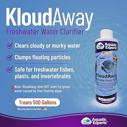 Miniatura 3 de KloudAway - Clarificador de agua dulce para acuario  Limpia el agua nublada, clarificador de agua para pecera, fabricado en Estados Unidos (8.5 fl