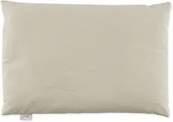 Bucky Coleção de travesseiros 100% algodão com enchimento de trigo sarraceno, 1 unidade (pacote com 1), sarja natural