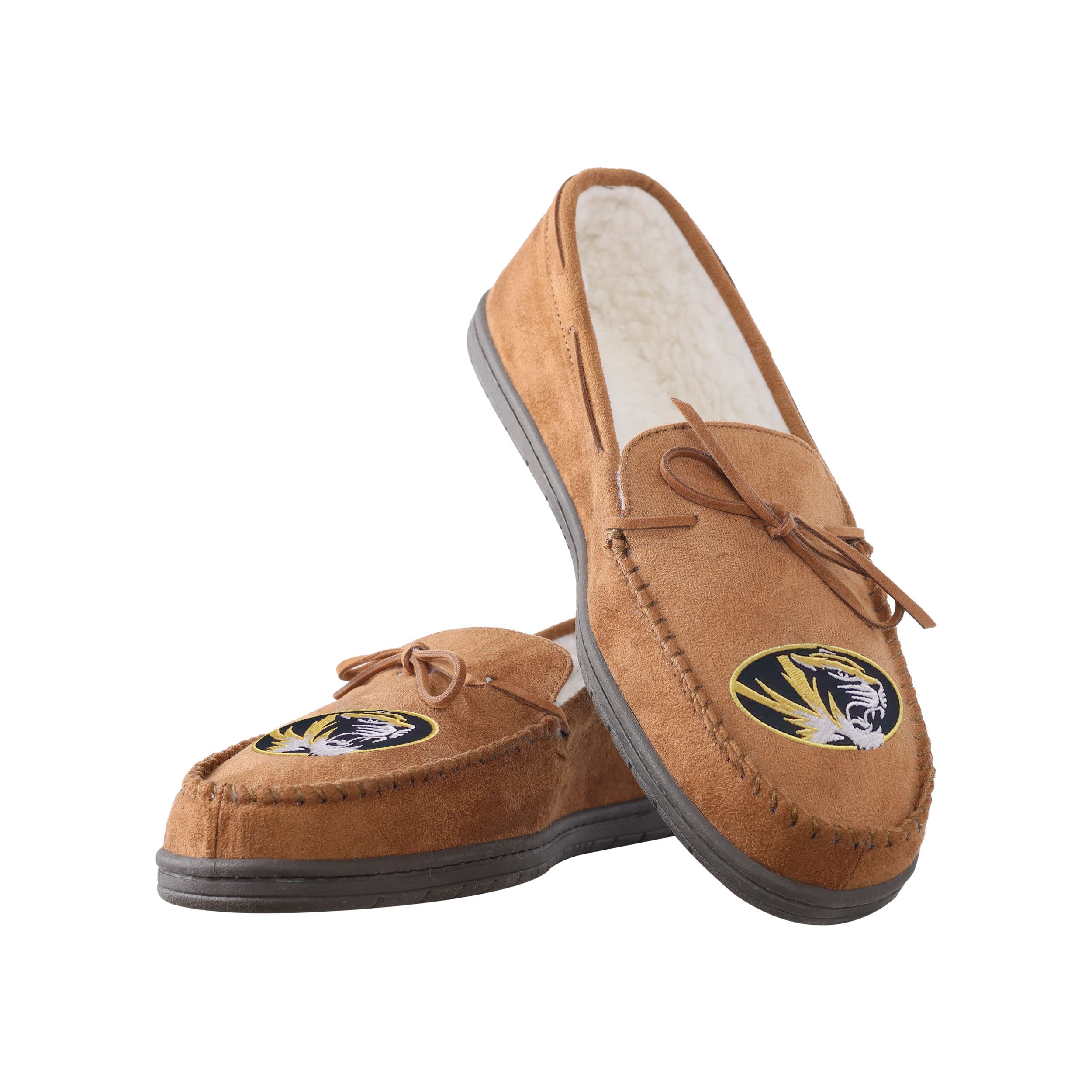 FOCO NCAA Mens NCAA College Team Logo Moccasin Slippers