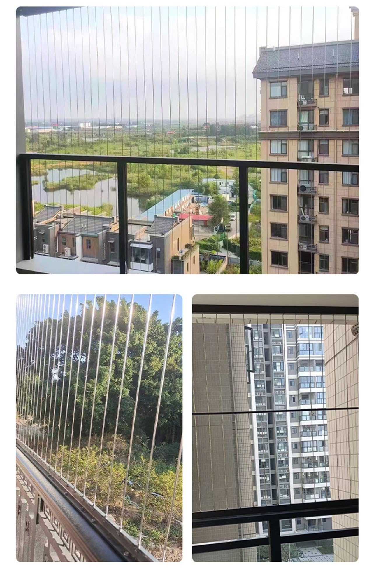 Katzensicherung Fenster Edelstahl Fenstersicherung Einbruchschutz Fenster | Balkon-Sicherheitsnetz Mass Angefertigt, Absturzsicherung Geländer, Einfache Installation