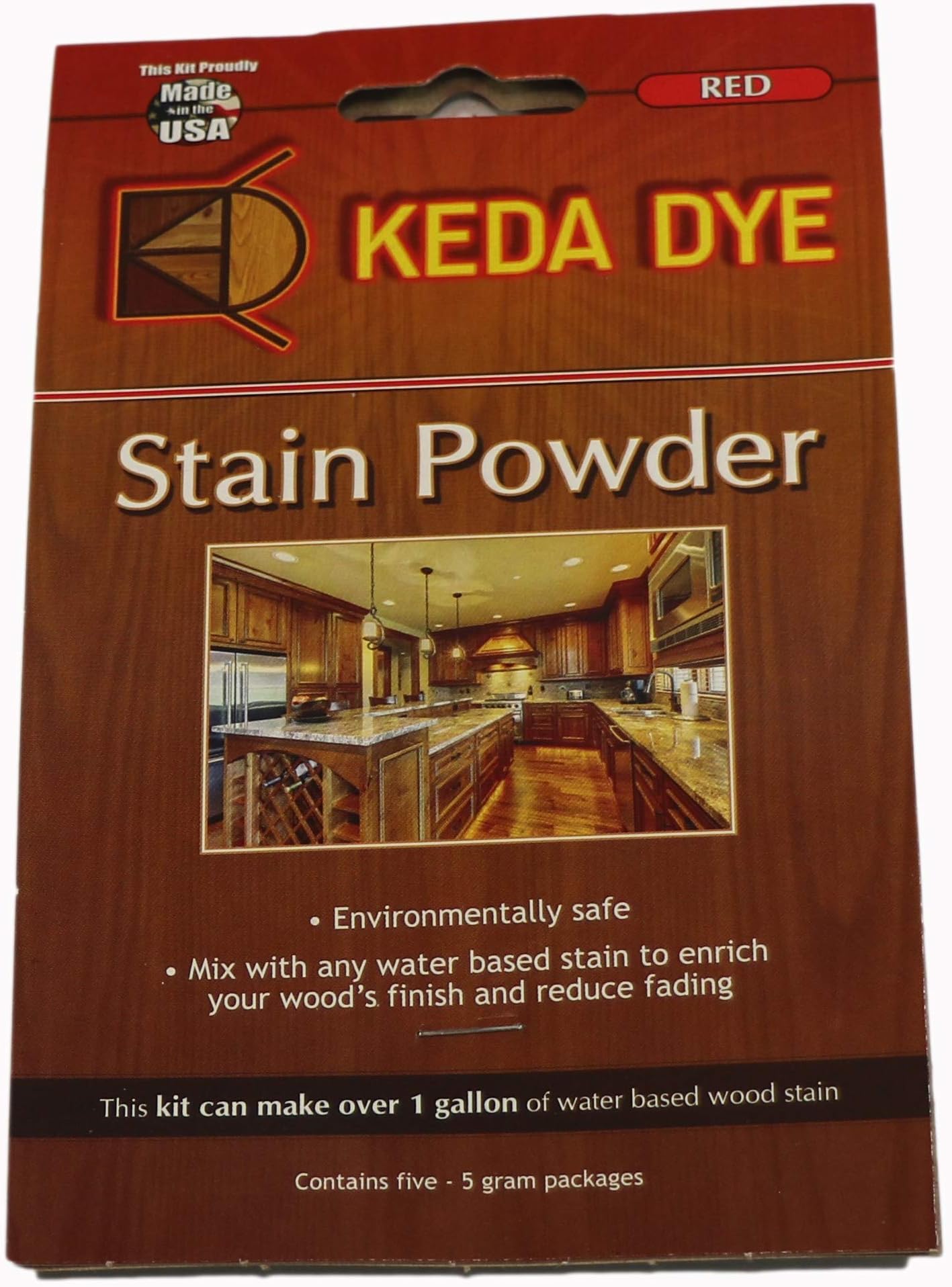 - Red Dye by Keda Dye - (25) Grams of Red Wood Dye - Makes 5 Dye Stain Quarts