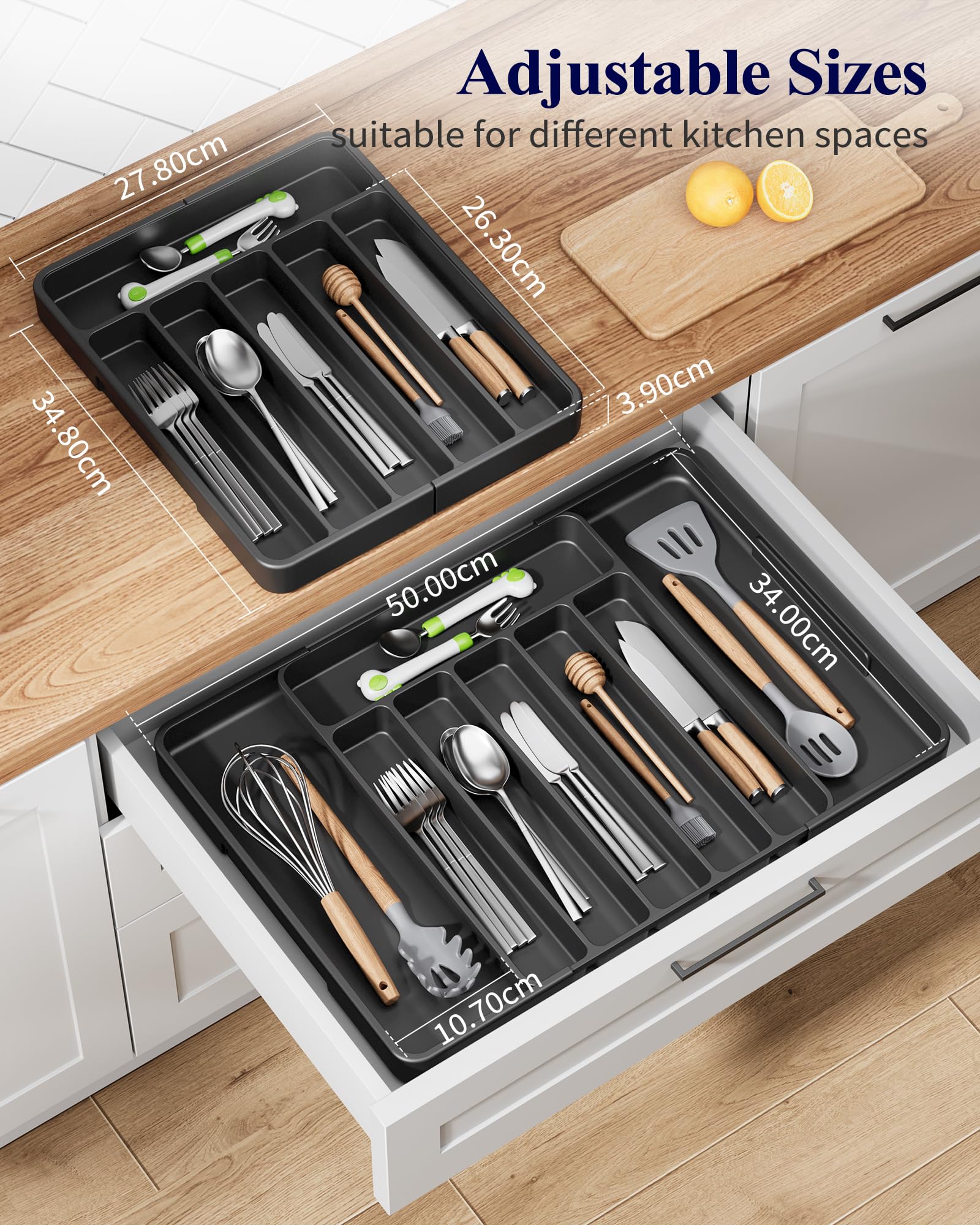 Kitsure Large Cutlery Drawer Organiser for Kitchen - Image 4