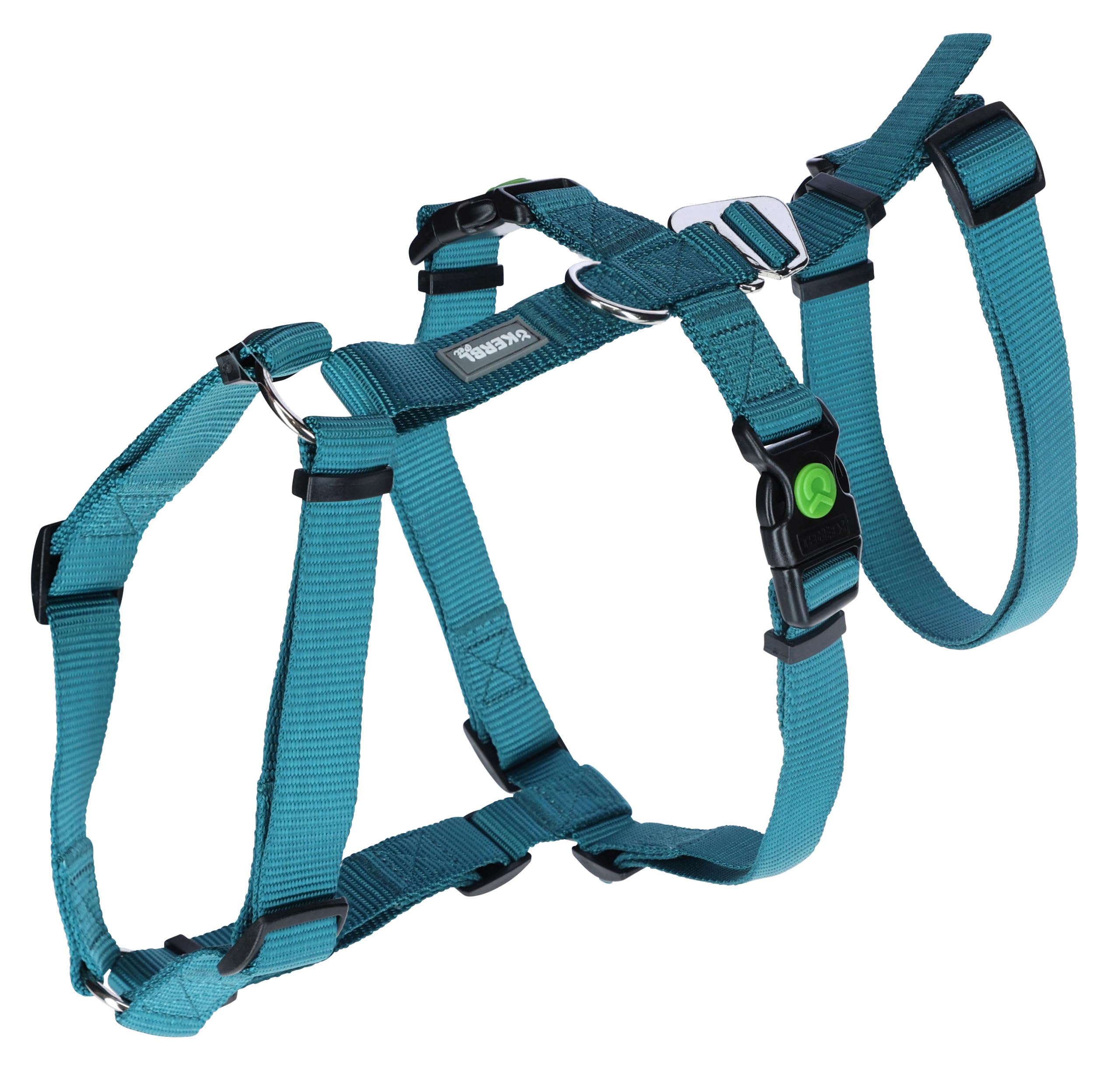 Kerbl Pet Kerbl Pet Panic Harness, Petrol Colour, Neck Circumference: 38-52 cm, Strap Width: 20 mm, for Anxious Dogs, Sturdy and Adjustable.