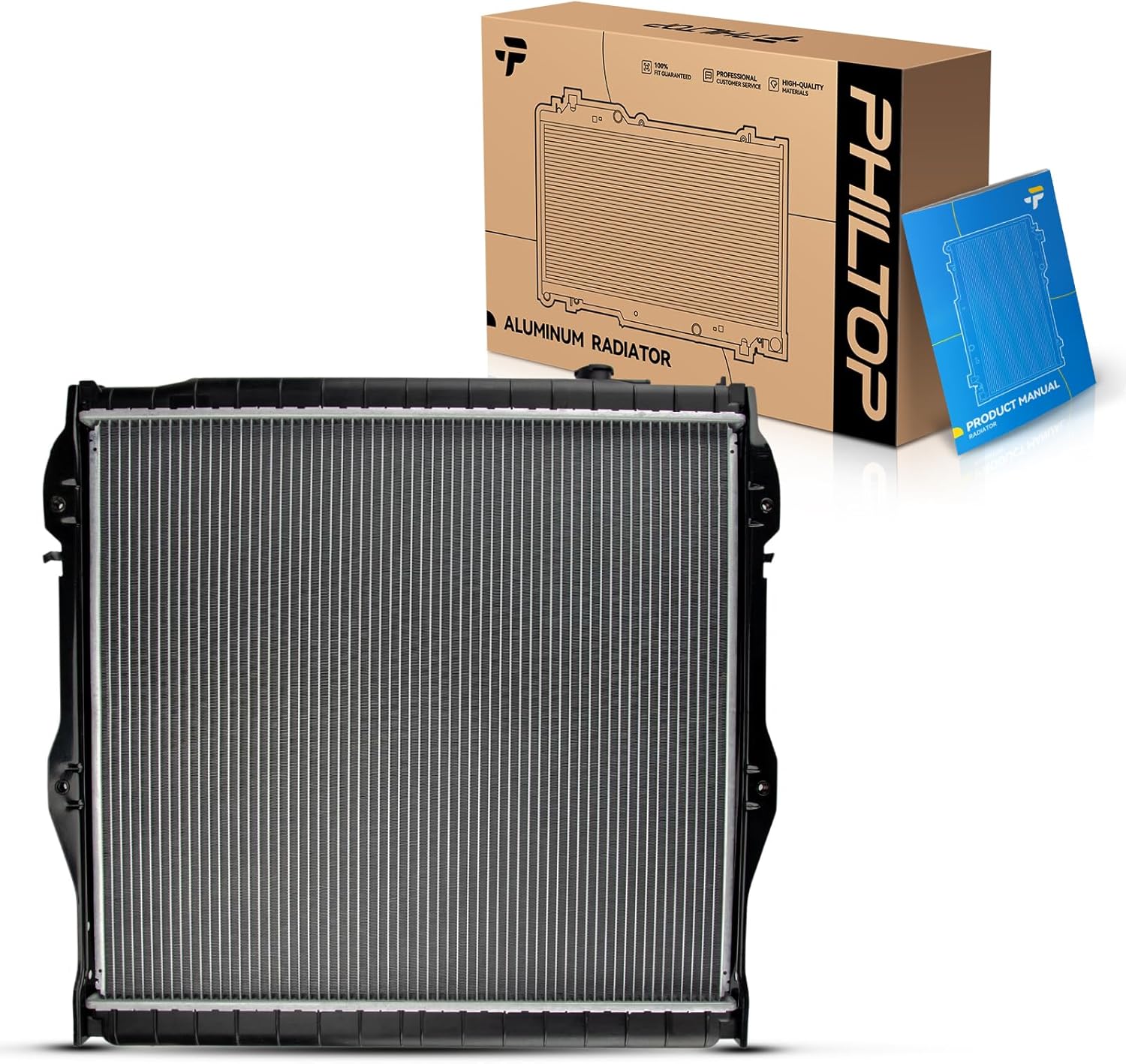 PHILTOP 1755 Radiator Replacement for Tacoma 2.7/3.4L 1999Tacoma 2.7L, 3.4L Automatic 2000-2004 Tacoma 2.7/3.4L 22-5/8 in. Between Tanks; 1999 with Floor Shifter ONLY Automotive Engine Radiators