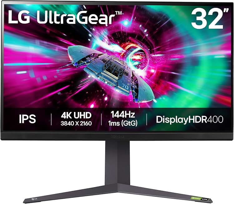 LG UltraGear 4K Gaming Monitor 32GR93U, 31.5 inch, 4K, 144Hz