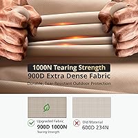 Vista 3 de QH.HOME Funda Rectangular para Hoguera de 42 x 24 Pulgadas, Cubierta para Mesa de Hoguera Exterior Impermeable Fuerte Resistente al Desgarro y a