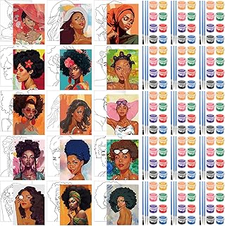 Sherr 15 Set Pre Drawn Painting Canvas for Adults 8 x 10 Inch Pre Painted Canvas Sip and Paint Party Favors Kit for Adults Paint Party(Classic Style)
