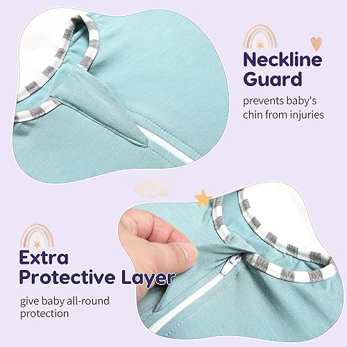 Miniatura 5 de PuppyPaws - Saco de dormir para bebé, paquete de 2 unidades, manta de transición para bebés de 3 a 6 meses, manta portátil para bebé con cremallera