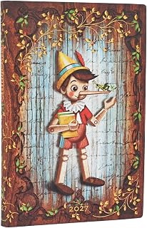 12-Monatskalender 2027 Carlo Collodi, Pinocchio Mini Horizontal: 1 Woche = 2 Seiten