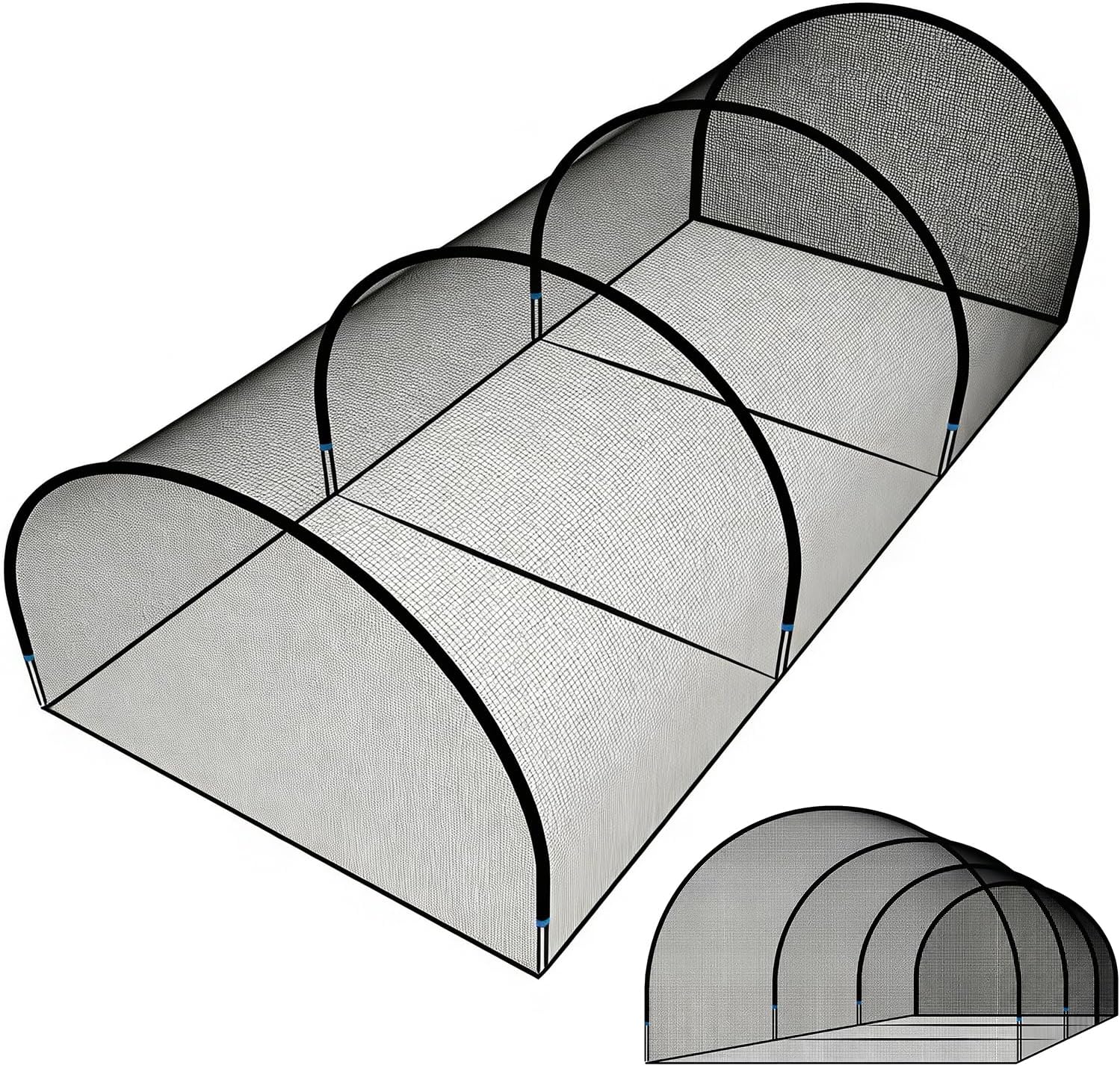 30FT Baseball Training Equipment Netting Cage for Backyard Portable Baseball & Softball Batting Cage Hitting and Pitching Practice