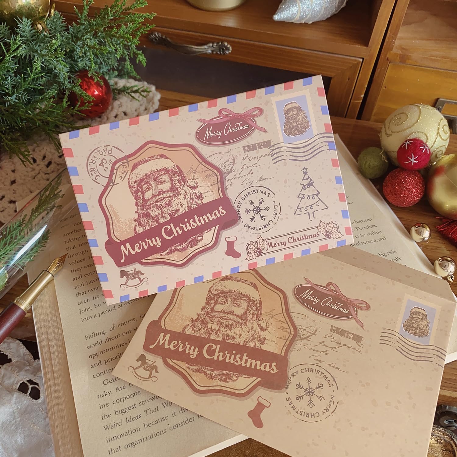 Enveloppes Couleur Lot De 18 Cartes De Noël Avec Enveloppes - Mini Cartes De Noël Pliantes Vierges - Avec 6 Designs - 15 Cm X 10 Cm Carte De Noel Pour Enfant