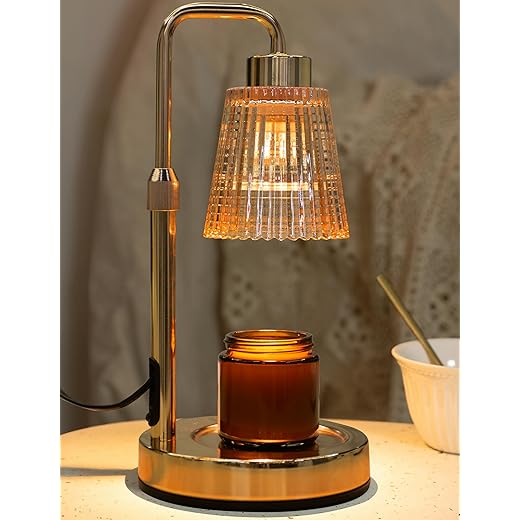 Candle Warmer Lamp with Timer Dimmable, Birthday Gifts for Women Mom, House Warming Gifts New Home Decor, Wax Melt Warmer for Jar Candles with 2 Bulbs