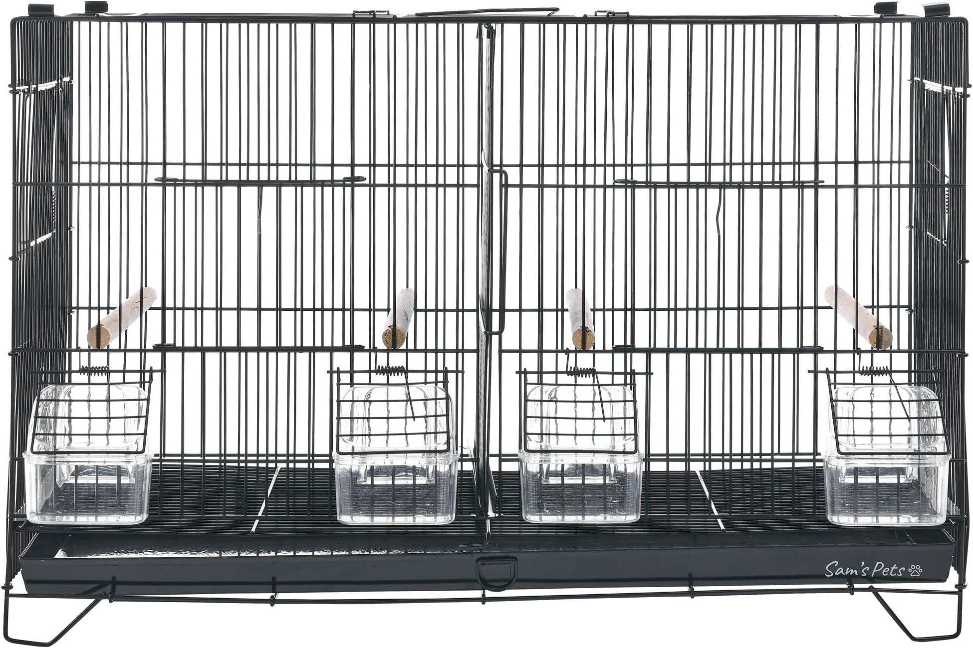 Sam's Pets Willow 24" Bird Cage, Black - Premium Iron, Spacious, Easy-to-Clean, 4-6 Birds, Ideal for Cockatiels, Parrots, Budgies