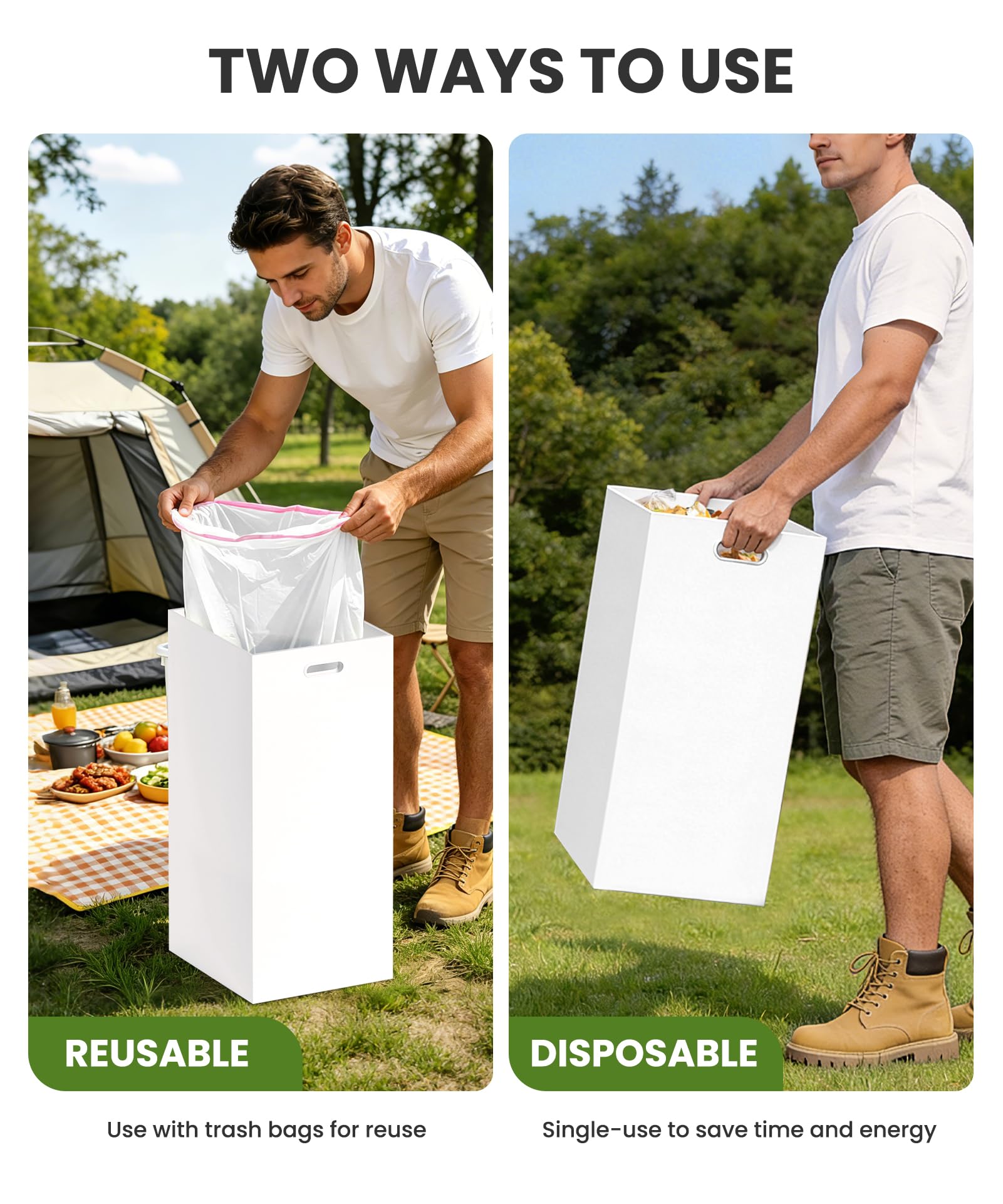 Magicheap 30 Gallon Disposable Trash Cans - 4 Pack -5 Magicheap 30 Gallon Disposable Trash Cans - 4 Pack -5