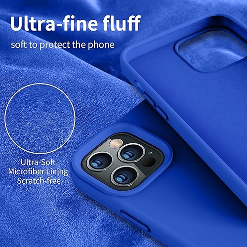 Miniatura 4 de Vooii Compatible con iPhone 13 Pro Max, funda protectora de silicona líquida de cuerpo completo con arañazos forro de microfibra suave protector de