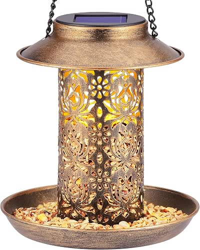 SF Solar Bird Feeder for Outdoors Hanging