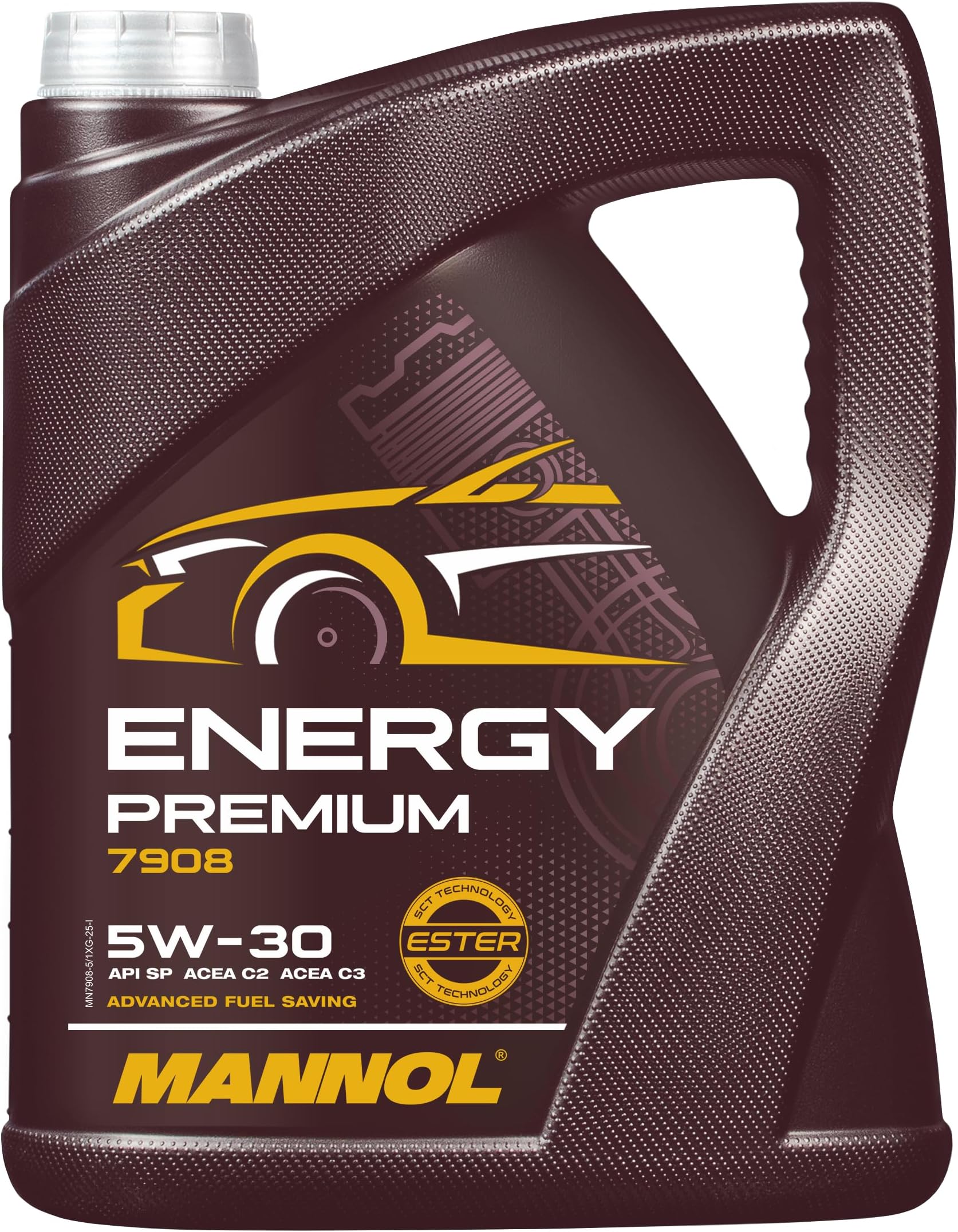 Mannol 5 Litre Energy 5W-30 Engine Oil 7908 API SN/CH-4 ACEA C2 Premium Synthetic Ester Technology