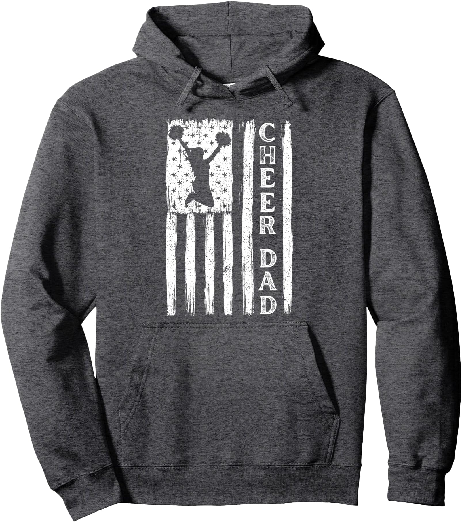 Cheer Dad Flag Cheerleading Pullover Hoodie
