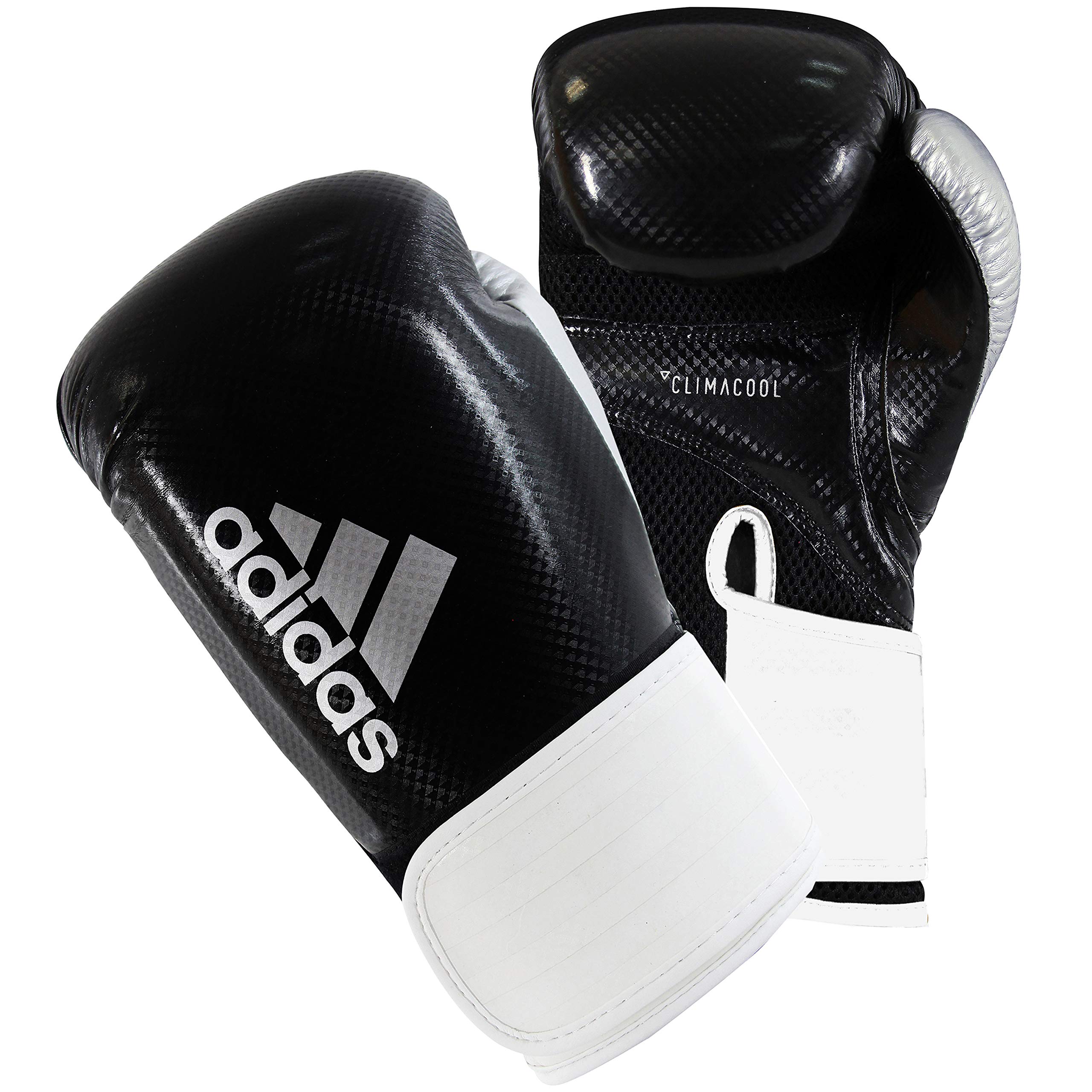 adidas Unisex's Hybrid 65 Boxing Gym Training Sparring Fitness Gloves, Black/White, 10 oz