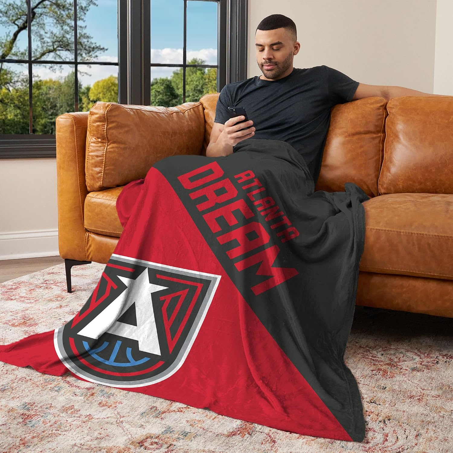 Northwest WNBA Silk Touch Throw Blanket, Ultra Soft Plush Polyester, Lightweight Warm Decorative Fan Gift, 46 x 60 in