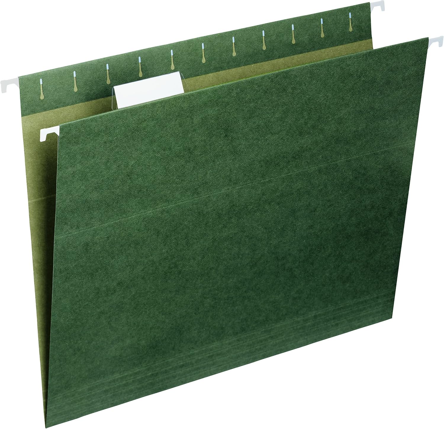 Smead Hanging File Folder, 1/5-Cut Adjustable Tab, Letter Size, Standard Green, 25 per Box (64055)