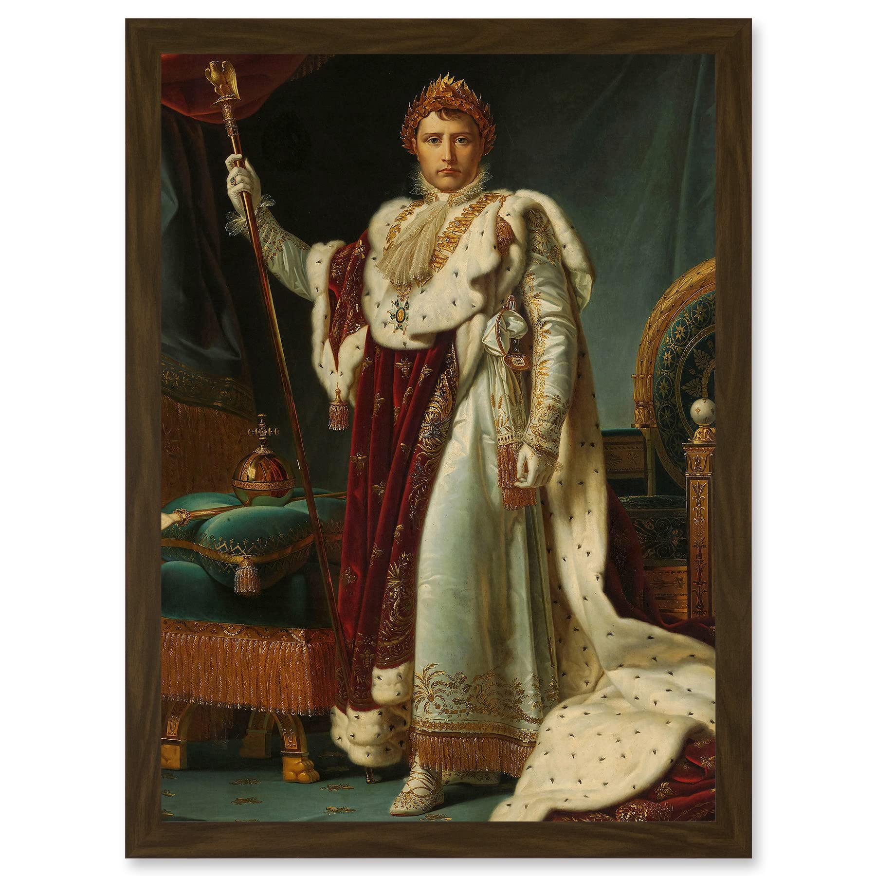 Artery8 Gerard Portrait Emperor Napoleon I Bonaparte France Artwork Framed Wall Art Print A4