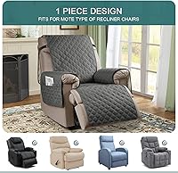 Vista 3 de Ruaozz Funda para silla reclinable 100% impermeable, antideslizante, de gran tamaño, para silla reclinable grande, lavable, con correas elásticas