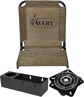 Avery Outdoors Quick-Set Swiveling Boat Seat with Utility Tray