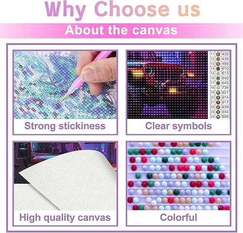 Miniatura 3 de GP Wrangler Cyberpunk - Kit de pintura de diamantes para adultos, pintura con diamantes redondos para regalo, decoración de pared de 8 x 12 pulgadas