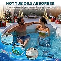 Vista 3 de Absorbedor de Espuma para Jacuzzi-Pez Diablo-Esponja Flotante Removedora de Espuma para Jacuzzi Reutilizable-Esponja Absorbente de Aceite y Espuma