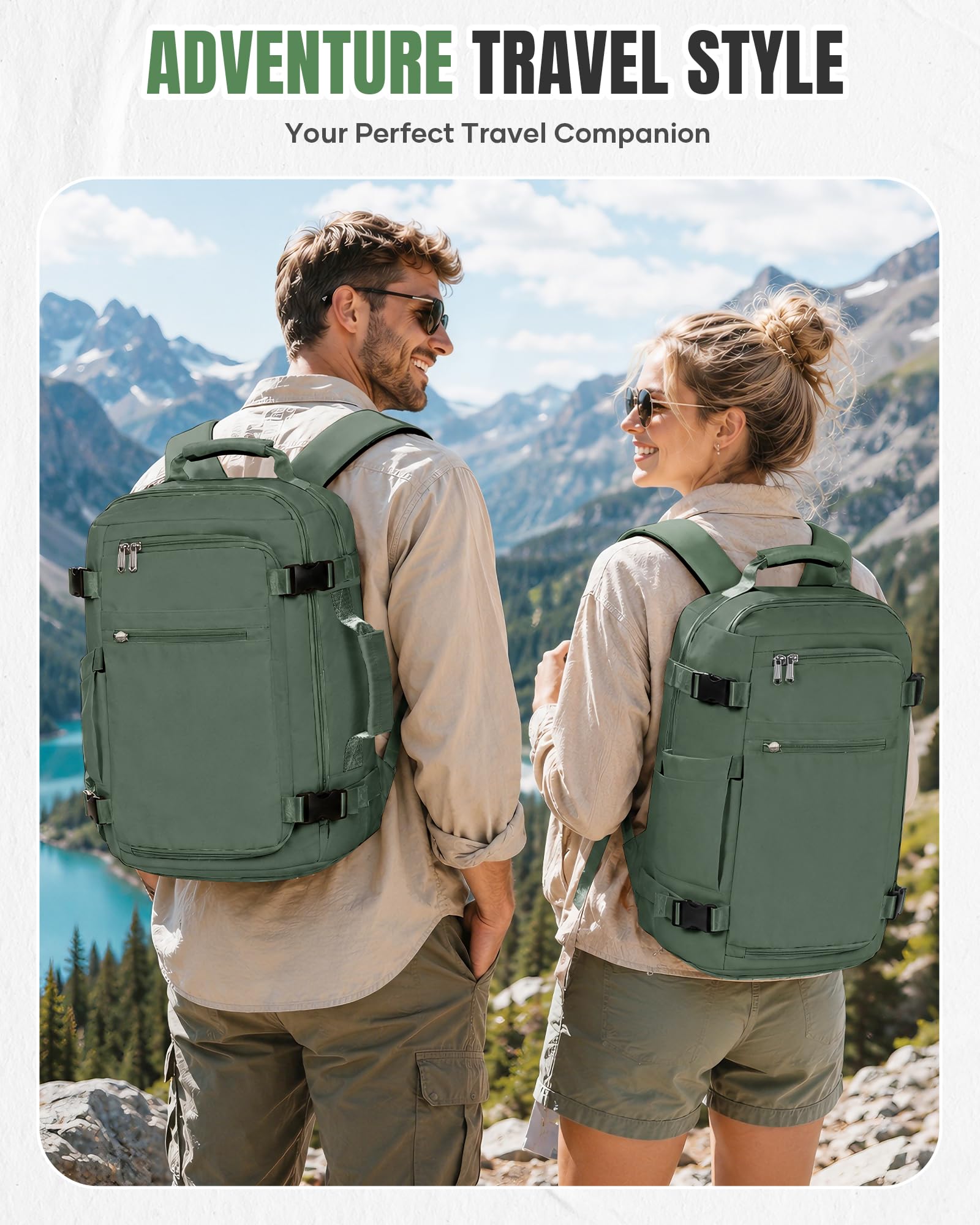 BJLFS Vakuum Rucksack 40×30×20 Handgepäck Rucksack 40x20x25 für Ryanair Wizzair Reiserucksack Damen Vakuum Handgepäck Flugzeug Easyjet 45×36×20 Wasserdicht Laptop Rucksack Herren