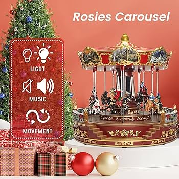 Amazon.com: Musical Christmas Carousel, Animated Christmas
